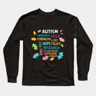 Autism Shirt Autism Awareness Shirt Autism Support Long Sleeve T-Shirt